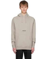 Saintwoods Taupe Embroidered Hoodie