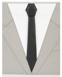 Thom Browne Suit Embroidered Clutch