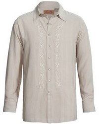 Scully Lifestyle Embroidered Silk Shirt