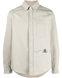Nick Fouquet Motif Embroidered Long Sleeve Shirt