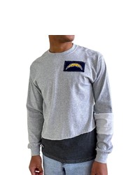 REFRIED APPAREL Gray Los Angeles Chargers Sustainable Angle Long Sleeve T Shirt