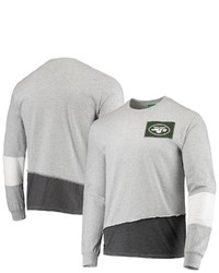 REFRIED APPAREL Heather Gray New York Jets Sustainable Angle Long Sleeve T Shirt