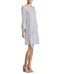 Lafayette 148 New York Palmira Embroidered Off The Shoulder Dress