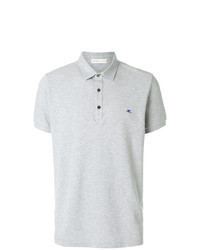 Grey Embroidered Polo