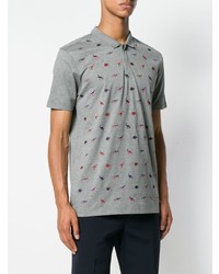 Lanvin Dinosaur Embroidered Polo Shirt