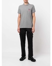 Moncler Embroidered Logo Short Sleeve Polo Shirt