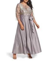 Alex Evenings Plus Size Embroidered Bodice Ballgown
