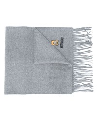 Grey Embroidered Scarf