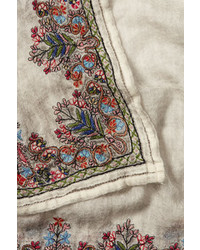 Faliero Sarti Embroidered Scarf With Wool