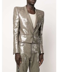 Rick Owens Woven Sequin Embroidered Jacket