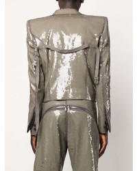 Rick Owens Woven Sequin Embroidered Jacket