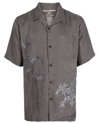 Maharishi Flying Cranes Embroidered Short Sleeved Shirt