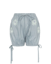 Innika Choo Embroidered Daisy Bloomer Shorts