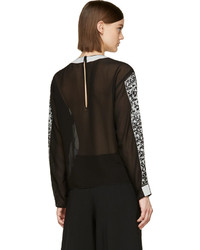 Viktor And Rolf Back Embroidered Panel Blouse