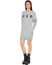 McQ by Alexander McQueen Mcq Embroidered Cotton Sweatshirt Dress