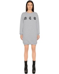 McQ by Alexander McQueen Mcq Embroidered Cotton Sweatshirt Dress