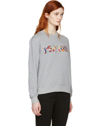MSGM Grey Embroidered New York Pullover