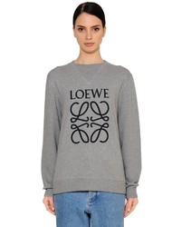 Loewe Oversized Embroidered Jersey Sweatshirt