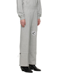 The World Is Your Oyster Gray Embroidered Lounge Pants