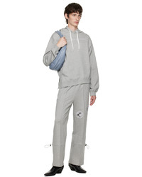 The World Is Your Oyster Gray Embroidered Lounge Pants