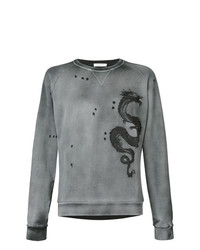 Pierre Balmain Embroidered Dragon Sweatshirt
