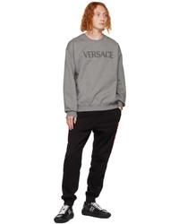 Versace Gray Embroidered Sweatshirt