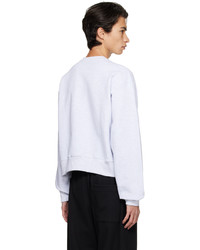 Recto Gray Embroidered Sweatshirt