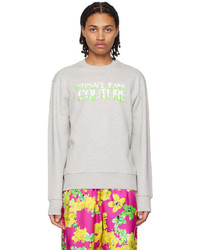 VERSACE JEANS COUTURE Gray Embroidered Sweatshirt