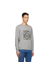 Loewe Grey Cotton Anagram Embroidered Sweatshirt