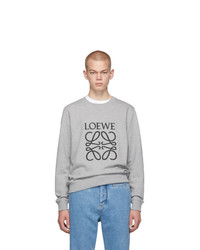 Loewe Grey Embroidered Anagram Sweatshirt