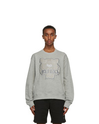 Kenzo Grey Velvet Tiger Sweatshirt