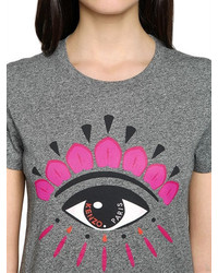 Kenzo Eye Embroidered Cotton Jersey T Shirt
