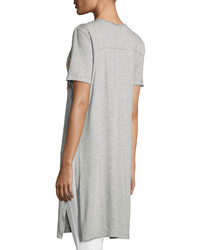 Johnny Was Jwla For Side Slit Embroidered Jersey Tunic Gray