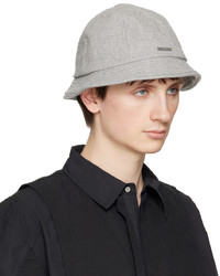 C2h4 Gray Curvilinear Bucket Hat
