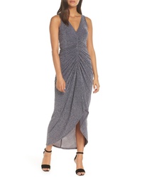 Vince Camuto Ruched Glitter Knit Gown
