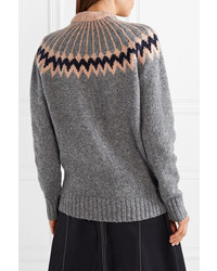 Jason Wu GREY Intarsia Wool Blend Sweater