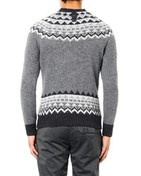 Moncler W Fair Isle Intarsia Knit Sweater