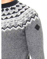 Moncler W Fair Isle Intarsia Knit Sweater