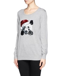 Nobrand Natalie Sequin Panda Christmas Sweater