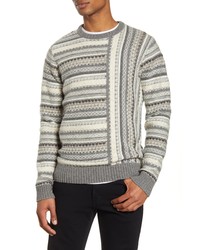 French Connection Regular Fit Graphic Stripe Sweater