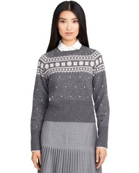 Grey Fair Isle Sweater