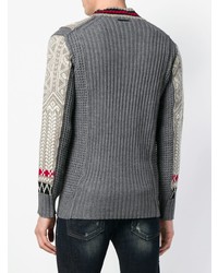 Diesel Black Gold Contrasting Panel Knitted Sweater