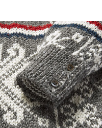 Thom Browne Fair Isle Wool And Mohair Blend Rollneck Sweater