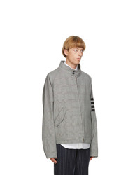 Thom Browne Black And White Wool 4 Bar Jacket