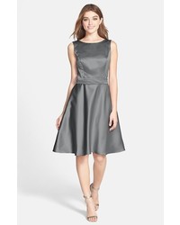 Dessy Collection Draped Back Satin Fit Flare Dress