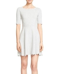Milly Scallop Fit Flare Dress