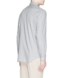 Canali Herringbone Flannel Shirt
