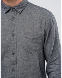 Selected Homme Flannel Twill Shirt In Regular Fit