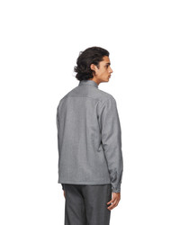 Z Zegna Grey Wool Shirt Jacket