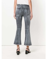Unravel Project Lace Up Cropped Jeans